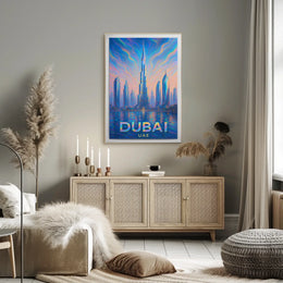 Dubai Skyline Artistic Impression Poster