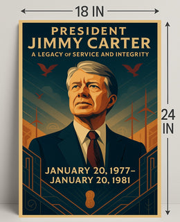 Jimmy Carter Legacy of Service Poster Wall Art PosterGoat