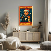 Abraham Lincoln Christmas Poster