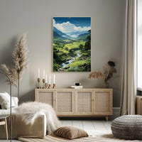 Serene Valley Landscape Poster