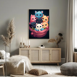 Basket Of Kittens Poster
