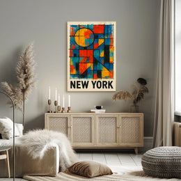 New York Abstract Poster