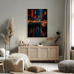 Neon Tokyo Street Vibes: Urban or Cityscape Poster