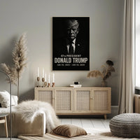 Trump Resolute Leadership Cinematic Portrait Patriot State Pride Home Decor Poster