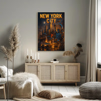 New York City Iconic Urban Landscape Poster