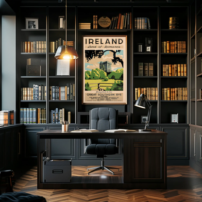 Ireland - Land of Romance Vintage Travel Poster