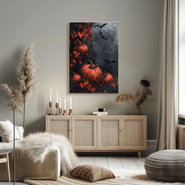 Hauntingly Eerie Halloween Autumn Landscape Poster