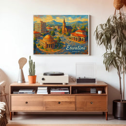 Eswatini Cityscape Poster