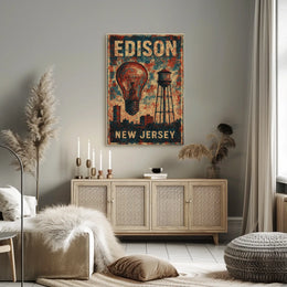 Edison New Jersey Scenic Town Poster