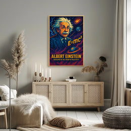 Einstein Relativity Scenic Scientific Scholarly Poster