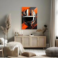 Racing Helmet Dynamic Design Sports Poster