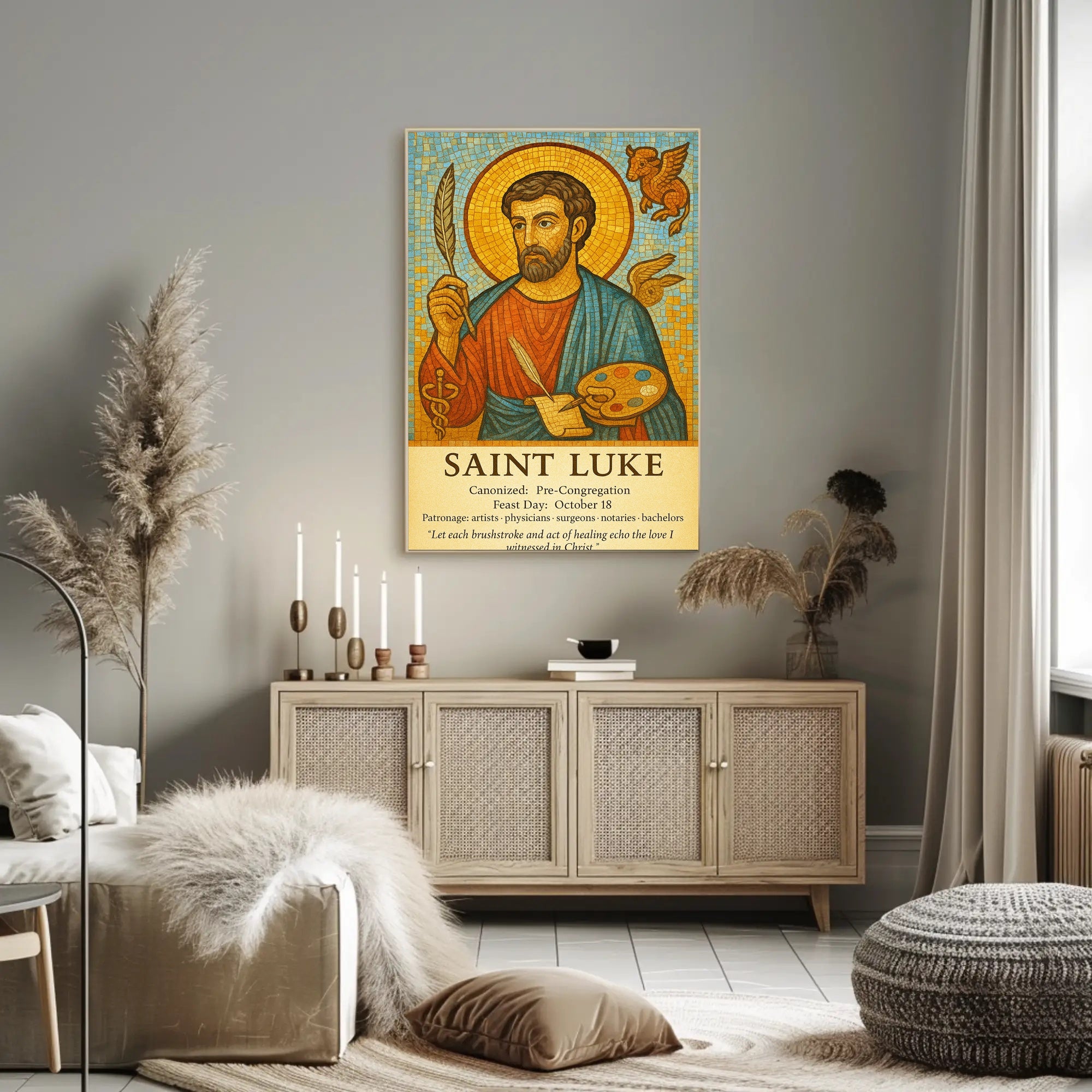 Saint Luke Patron of Artists and Healers Poster PosterGoat
