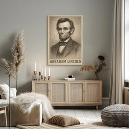 Abraham Lincoln Vintage Art Historical or Presidential Poster PosterGoat