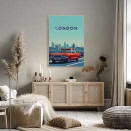 London Architectural Skyline Artistic Travel Poster