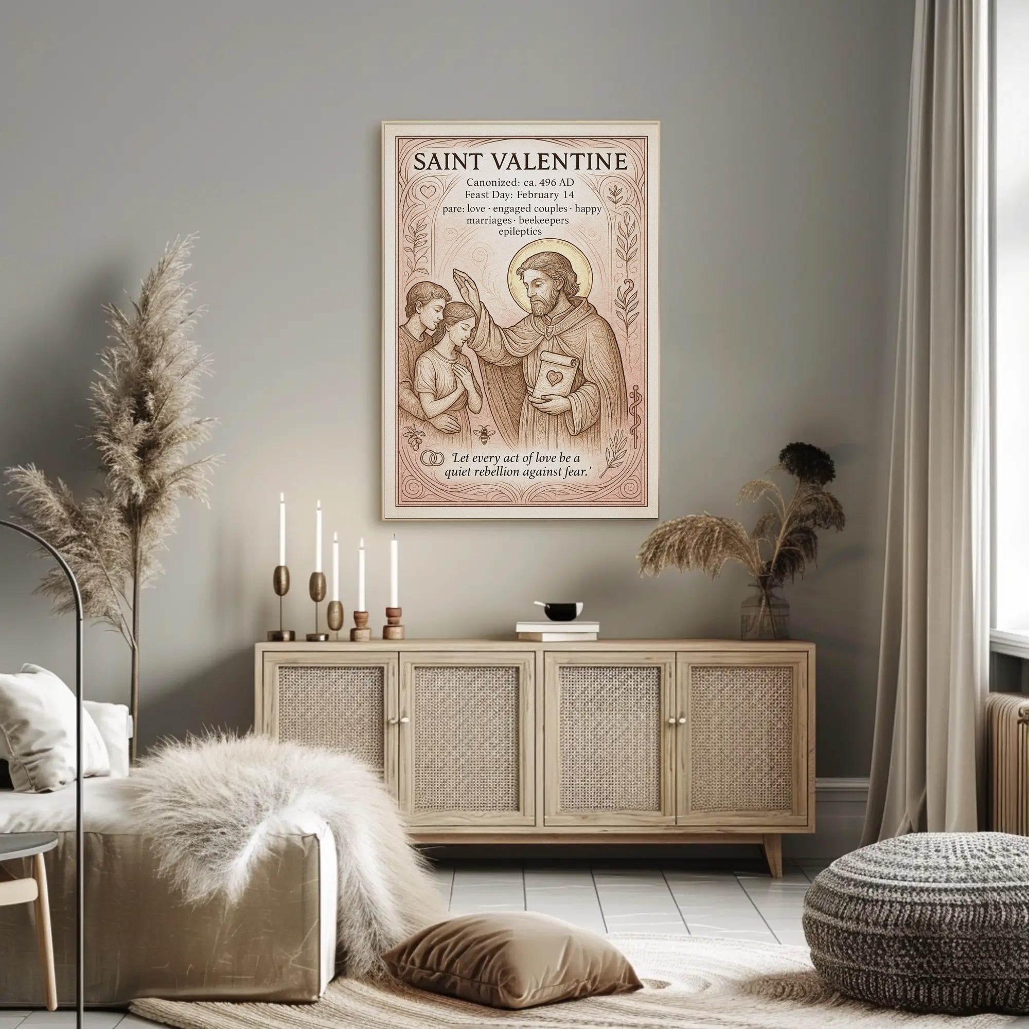 Saint Valentine Patron of Love Poster PosterGoat