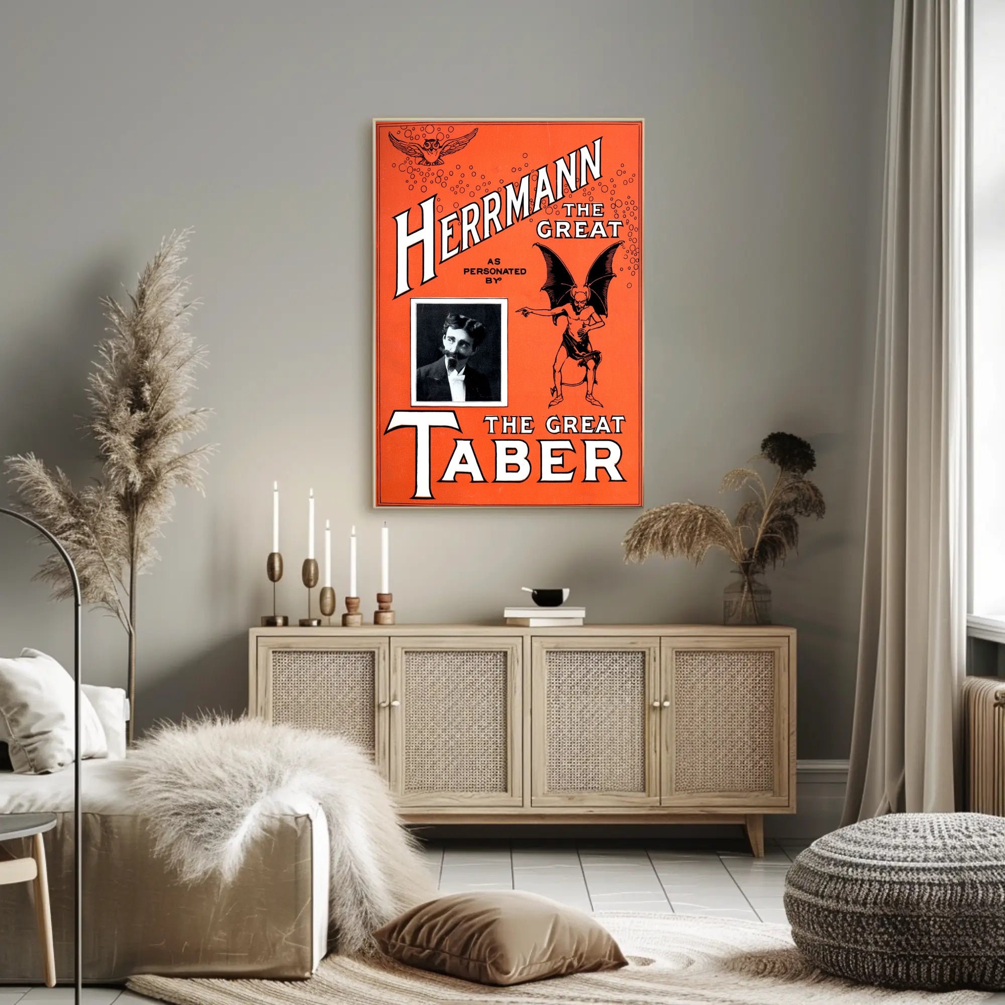 Herrmann the Great Vintage Magic Performance Poster