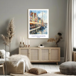 Copenhagen Waterfront Scene Poster PosterGoat