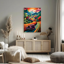 Journey Through a Vibrant Landscape Poster