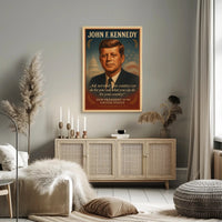 John F. Kennedy Inspirational Quote Historical or Presidential Poster