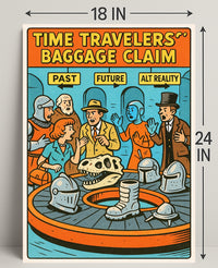 Time Travelers' Baggage Claim Poster PosterGoat