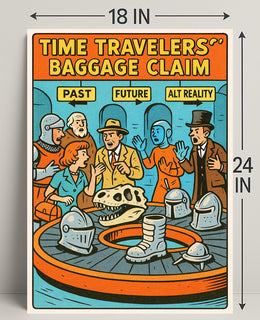 Time Travelers' Baggage Claim Poster PosterGoat