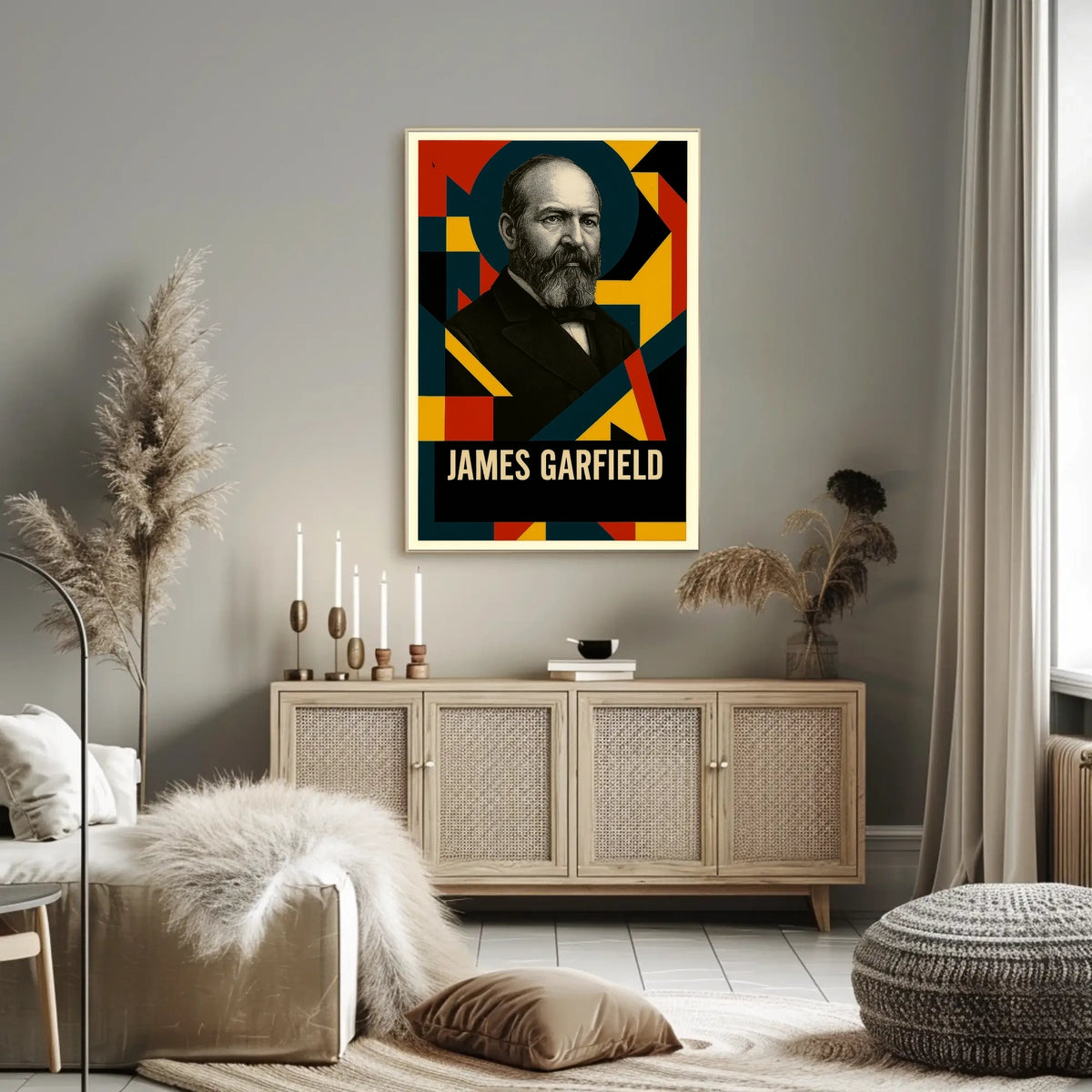 James A. Garfield 20th President of the United States Abstract Pop Poster
