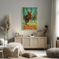 Reindeer Biathlon Poster