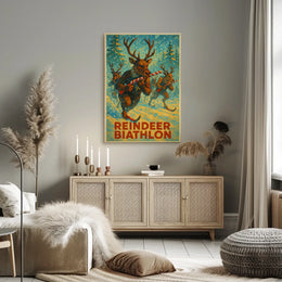 Reindeer Biathlon Poster