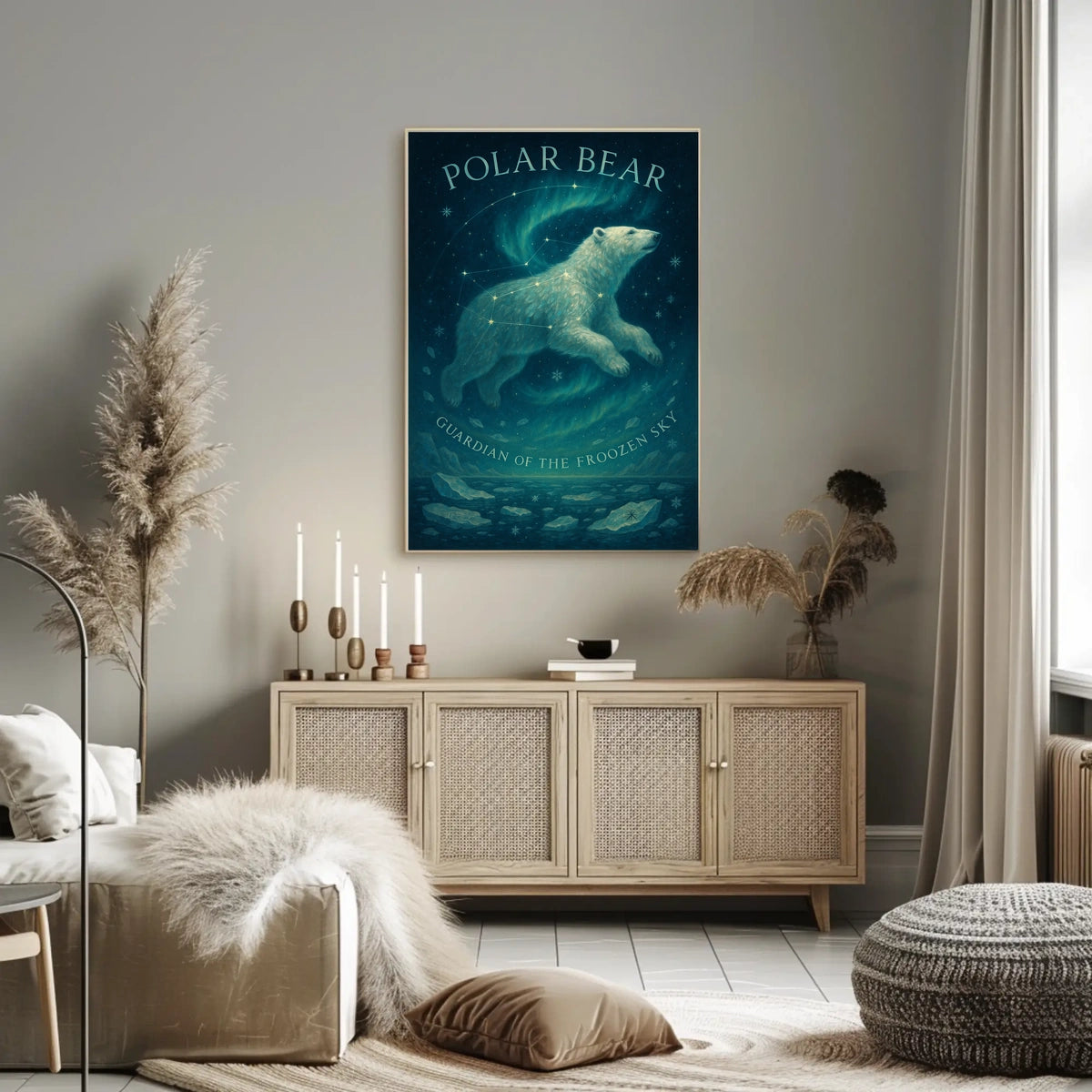 Polar Bear Guardian of the Frozen Sky Poster