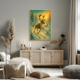 Reindeer Ski Adventure Poster