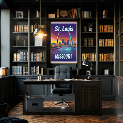 St. Louis, Missouri Vintage Travel Poster