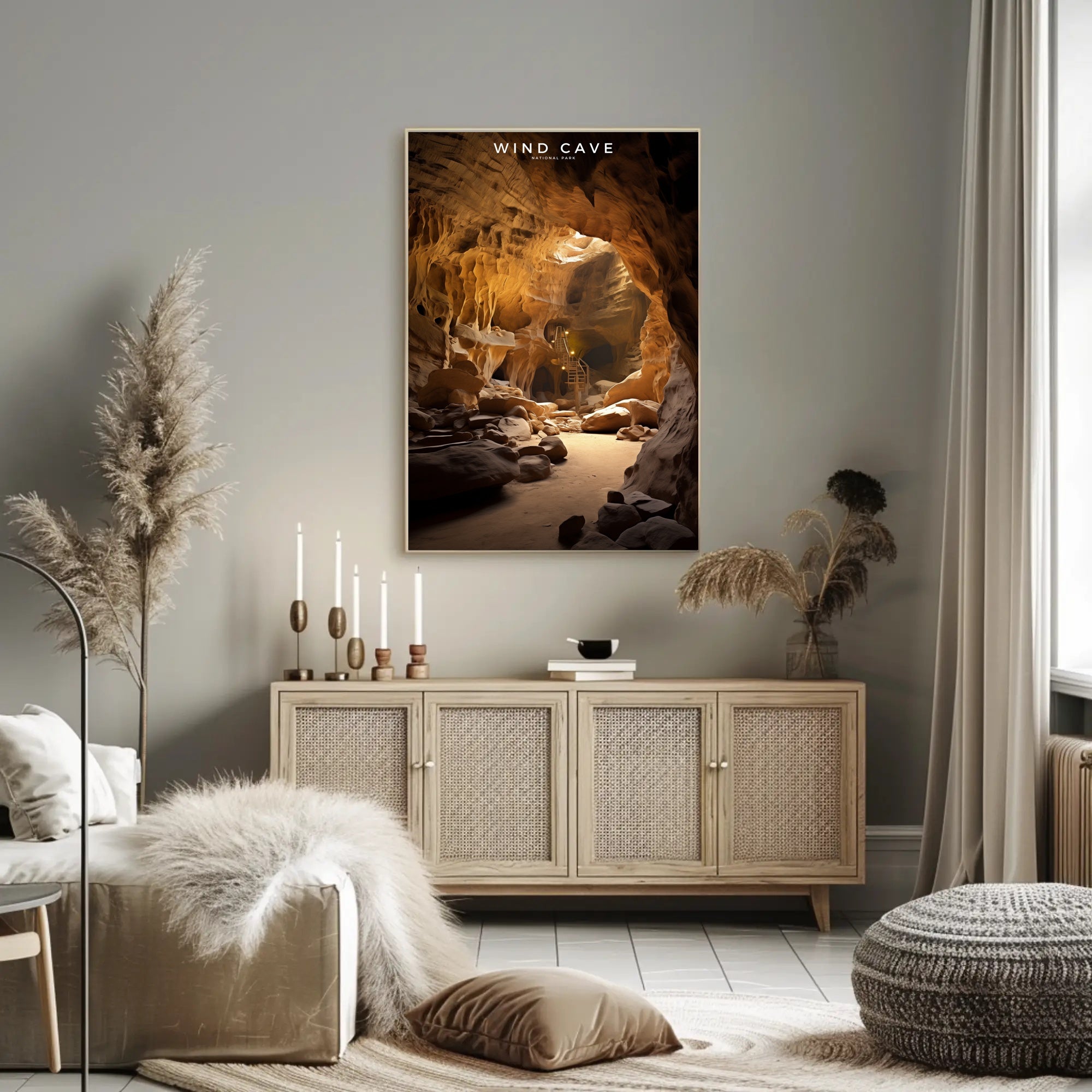 Wind Cave National Park Travel Poster Print