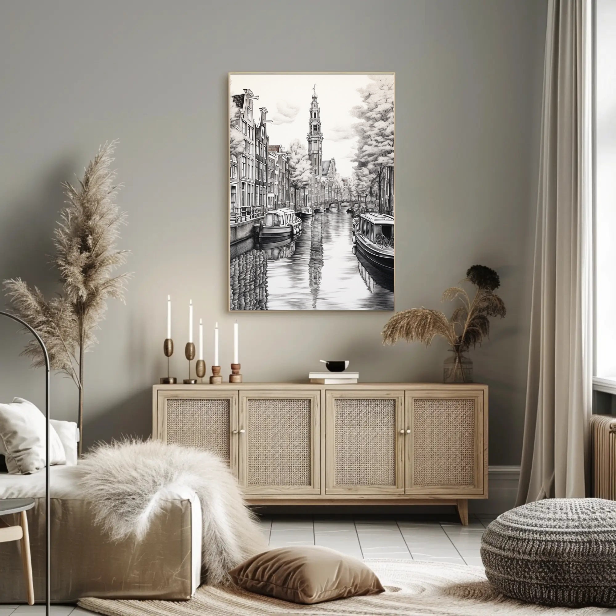 Amsterdam Canal Scene Poster
