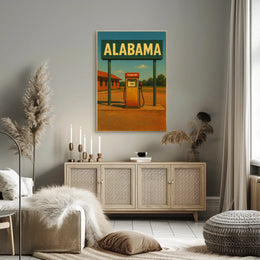 Alabama Gasoline Station Poster