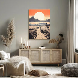 Desert Journey Western Landscape Artistic Poster