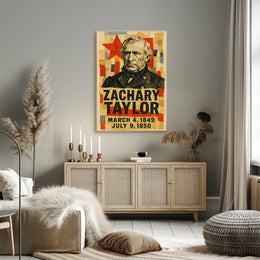 Zachary Taylor 12th President of the United States Layered paper Collage Poster