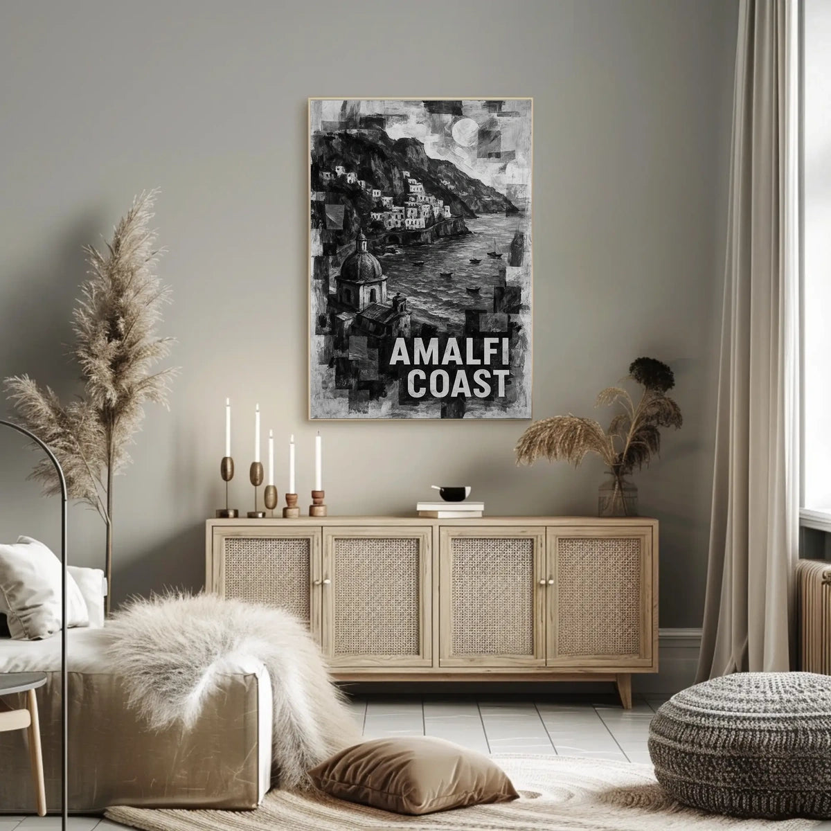 Amalfi Coast Poster Wall Art For Living Rooms Decor