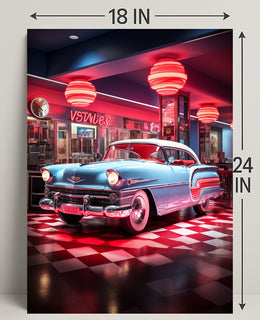 Retro Diner Vibes Retro Poster