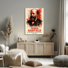 James Garfield Watercolor Art Print – Historical or Presidential Poster