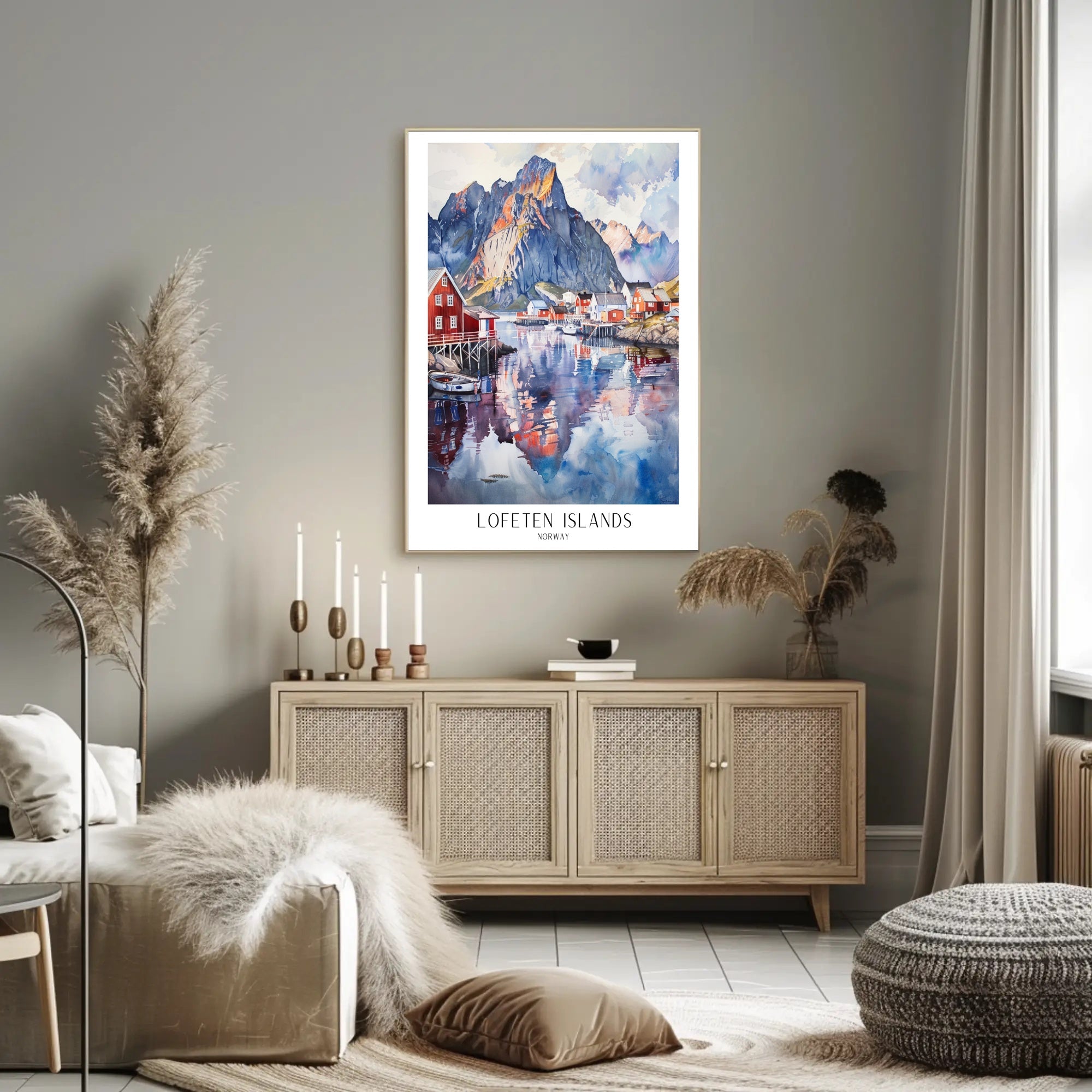 Lofoten Islands Coastal Serenity Travel Poster PosterGoat