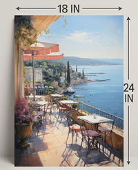 Seaside Terrace Escape Poster