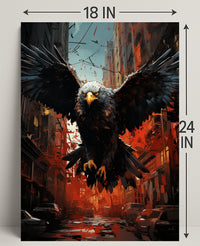 The Majestic Eagle In Urban Chaos Poster PosterGoat