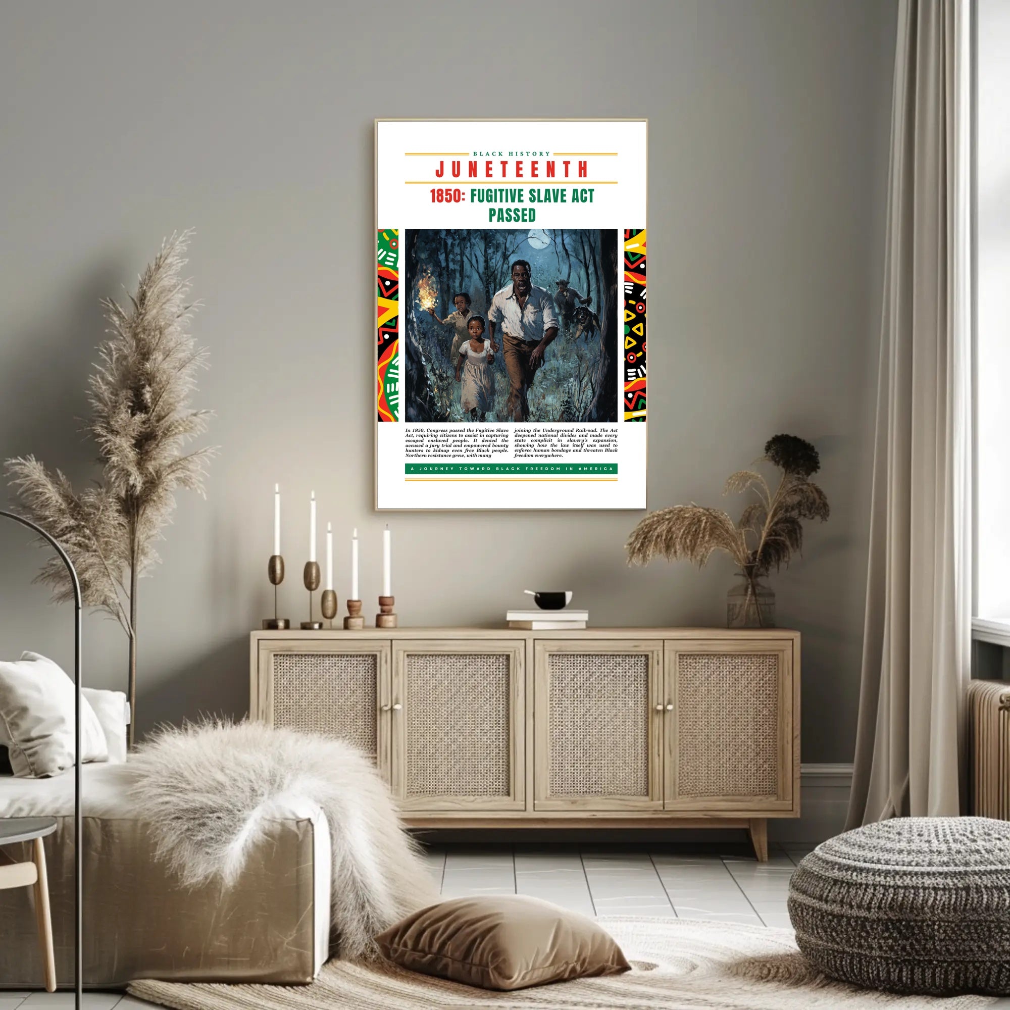 Black History Fugitive Slave Act Heritage Poster