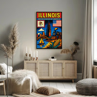 Illinois A Vibrant Tribute Poster PosterGoat