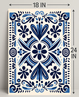 Ornate Floral Design Poster
