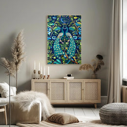 Exquisite Peacocks in Lush Foliage Animal Poster