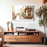 Parisian Street Café Scene Poster PosterGoat