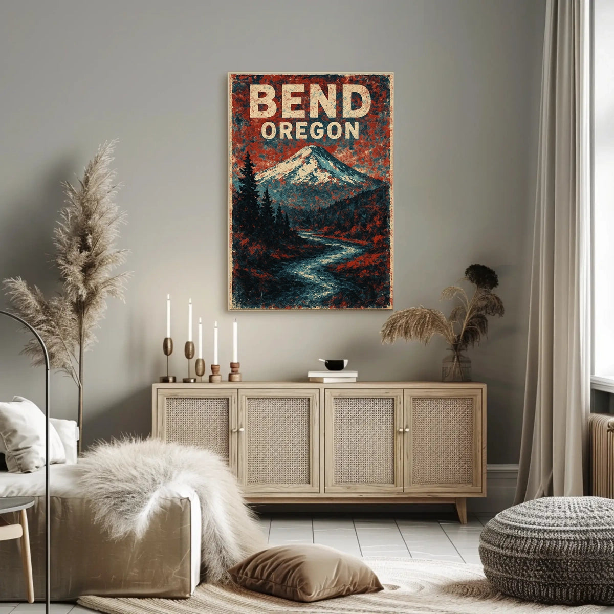 Bend Oregon Scenic Wanderlust Photography Realism Poster