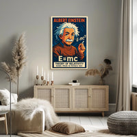 Albert Einstein Relativity Theory Vintage Poster