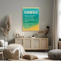 Hawaii Aloha Spirit Minimalist Travel Poster